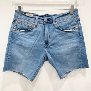 Levi’s Cutoff Denim High Waist Shorts Size 28 Light Wash